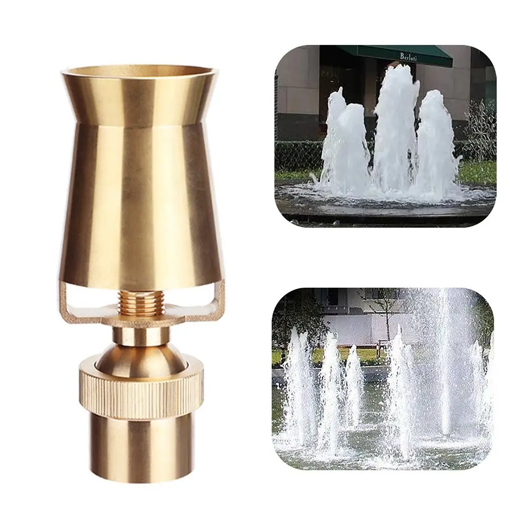 

Brass Ice Tower Cedar Fountain Nozzle 1/2" Female 3/4" Male Thread Durable Swimming Pool Fountain Nozzle Universal Spray Head