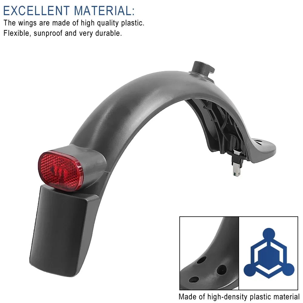 Splash Guard for Xiaomi M365/Pro/1S Pro2 Electric Scooter Tire Waterproof Rear Fender LED Brake Tail Light Kit