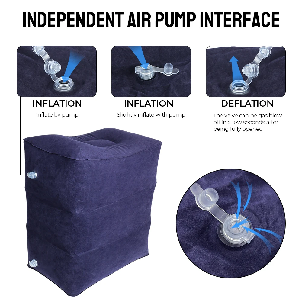 3 warstwy na samolocie autobusu samochodowego ulga dla nóg regulowana poduszka z wysokim podnóżkiem podnóżek poduszek nadmuchiwane z PVC