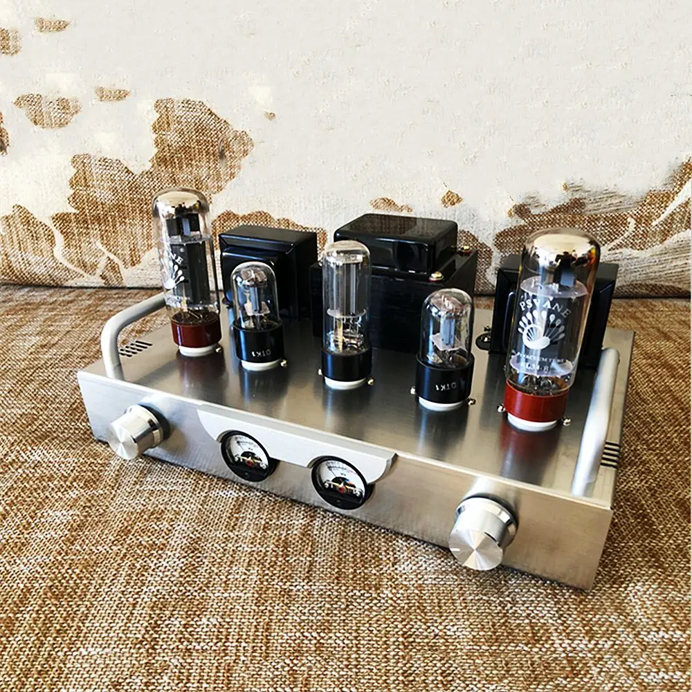 VU Meter Sparta X1 Vacuum Tube Power Amplifier 6H8C EL34 5U4C Sparta Luxury HiFi Electronic Tube Power Amplifier DIY Kit