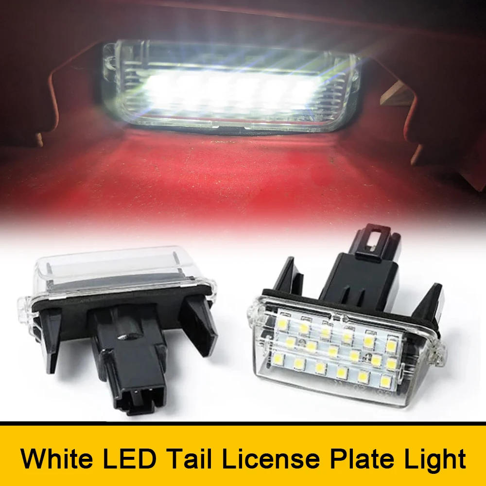 6000K LED Tail License Number Plate Light No Error For Toyota Yaris Voxy Verso Vios Vitz SAI Ractis Prius Noah Levin Highlander