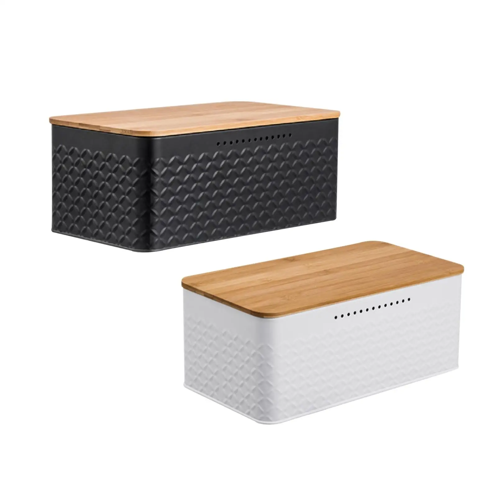 

Metal Bread Box Bread Bin Nuts Canisters Box for Home Kitchen Counter Bakery