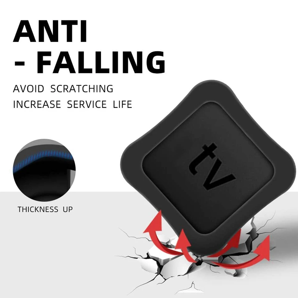 Étui de protection pour télécommande et boîtier TV, housse en silicone antichoc pour 4K 5ème et 4ème génération