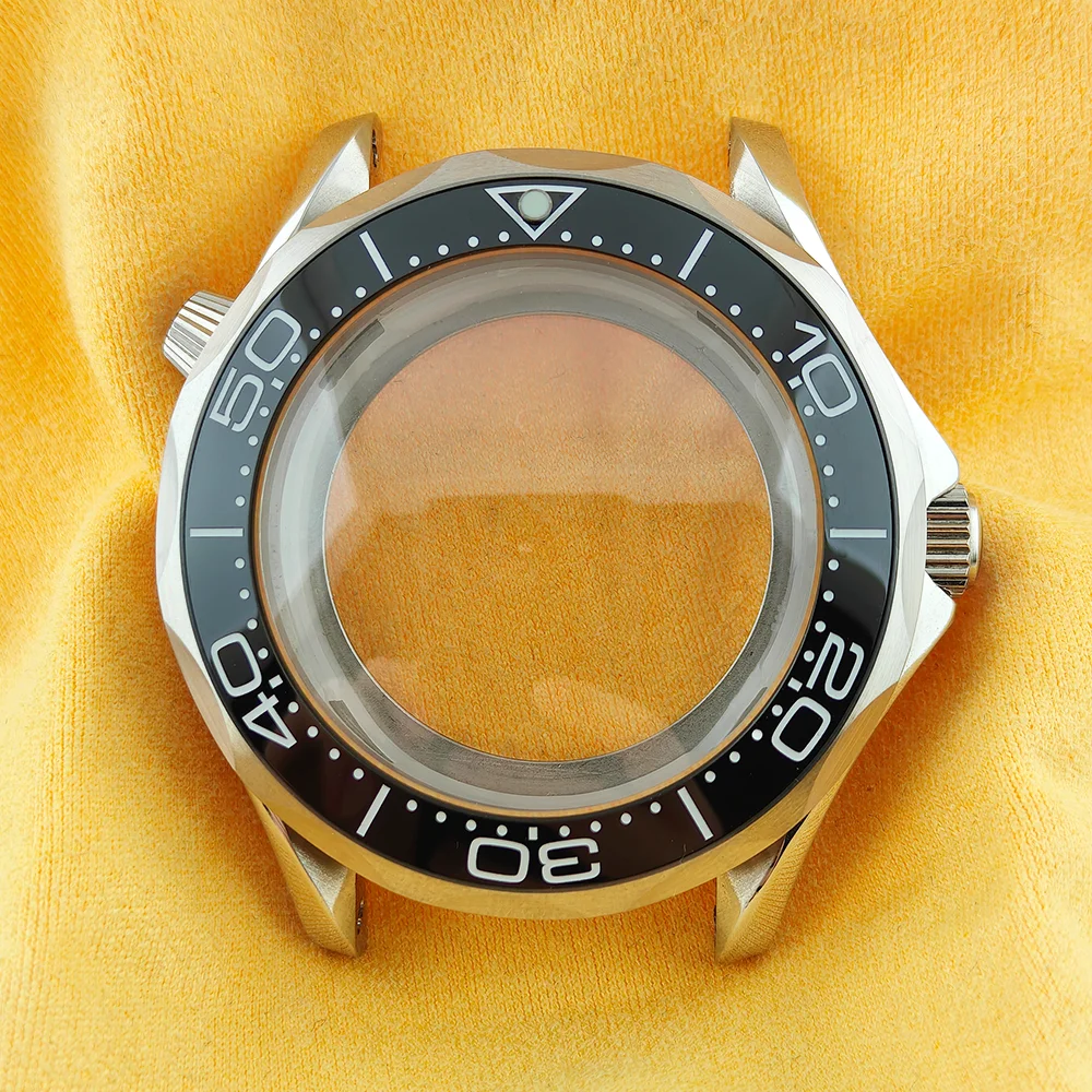 42mm NH35 Case High Quality Silvery Diving Watch Case Double AR Coating Sapphire 316L Stainless Steel For NH34/35/36/70 Movement