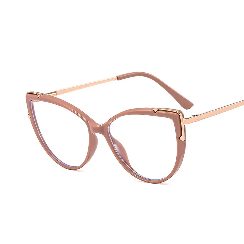 2024 Nowy trend w modzie TR90 Anti-blue Cat Eye Flat Lens Plain Frame Glasses Women Glasses Anti Blue Light Glass Clear