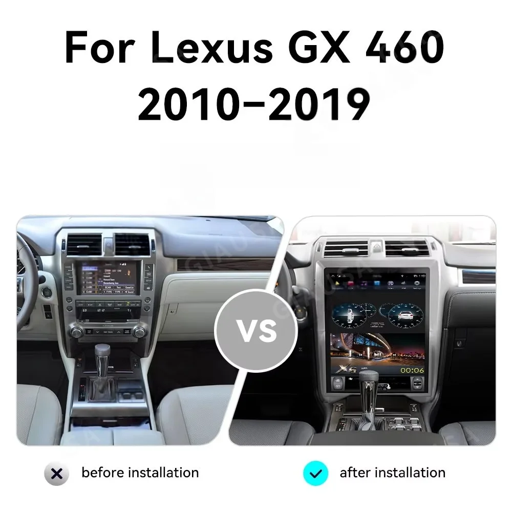 

YANFU Touch Screen For Lexus GX400 GX460 2010-2018 Android 14 Auto Car Radio Automotivo Auto GPS Navigation DSP Carplay Unit bt