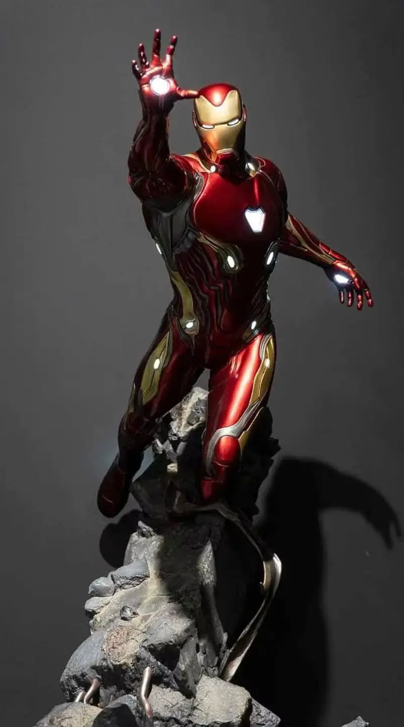 

New In Stock Iron Man Mk50 Full Body Image With Glowing 62cm Arms Detachable Figurine Desktop Ornament Birthday Surprise Gift