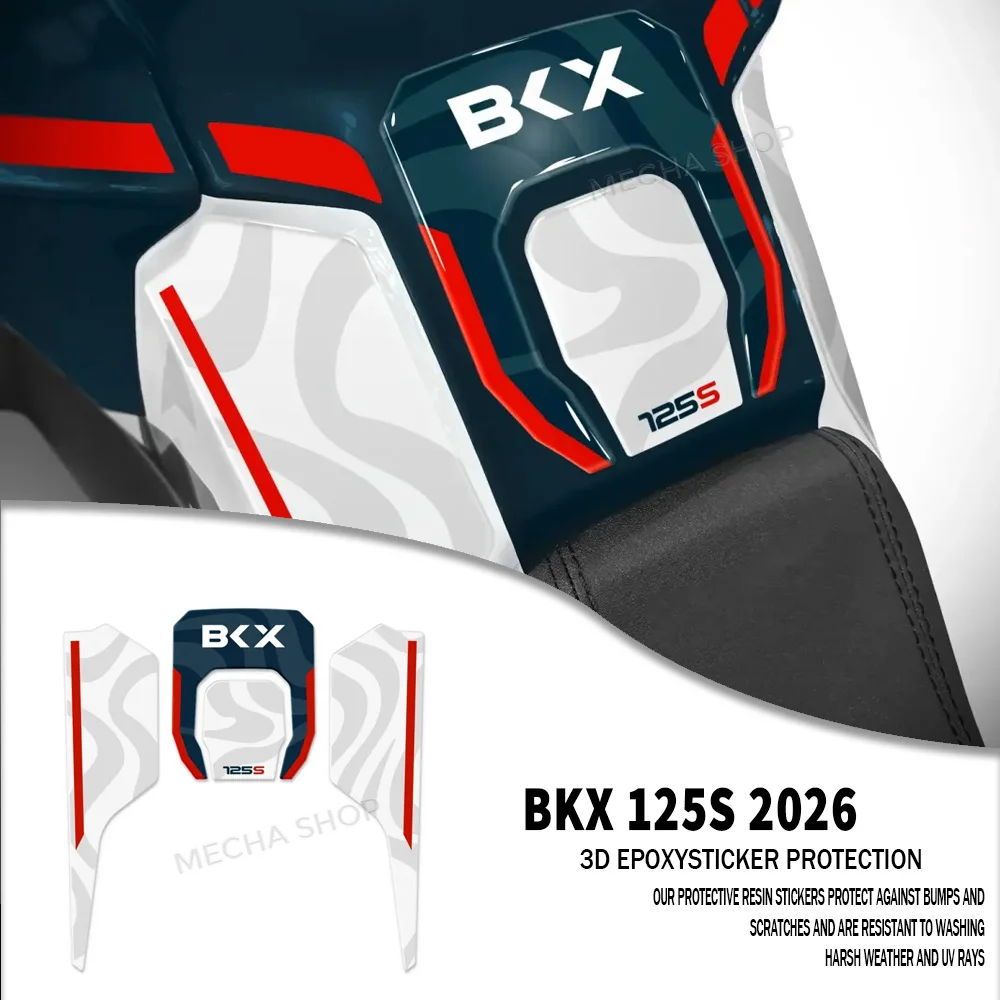 

For Benelli BKX 125S 2026 Motorcycle BKX125S Accessories 3D Epoxy Sticker Protection Kit Tank Pad Fuel Tank Sticker