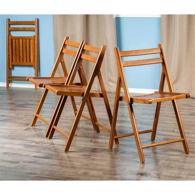 Robin 4-PC Folding Set Teak Chair, 17.64 x 20.1 x 32.28