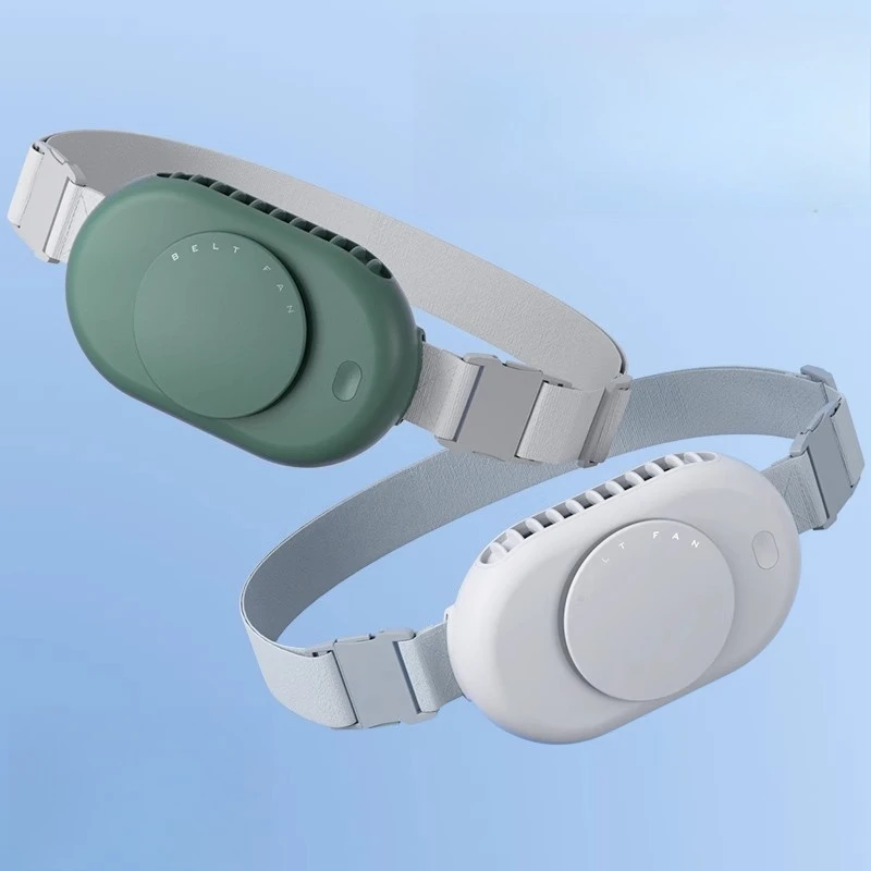 Outdoor-Taillenclip-Ventilator, elastischer Gürtel mit 3 Geschwindigkeiten, geräuschlos, hoher Wind, stoßfest, für Angeln/Camping, Arbeitsplatz, Clip-On-Ventilator