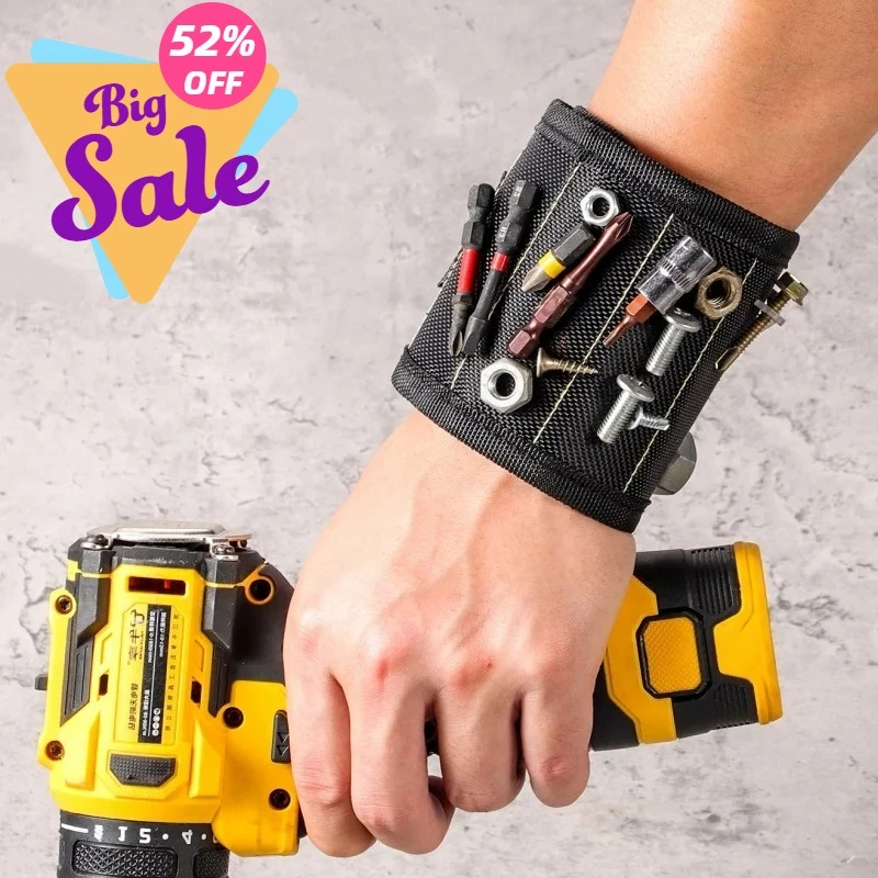 

2026 New Magnetic Wristband for Holding Screws,Nails, Drilling Bits,Wrist Tool Holder Belts with Strong Magnets Cool Gadgets