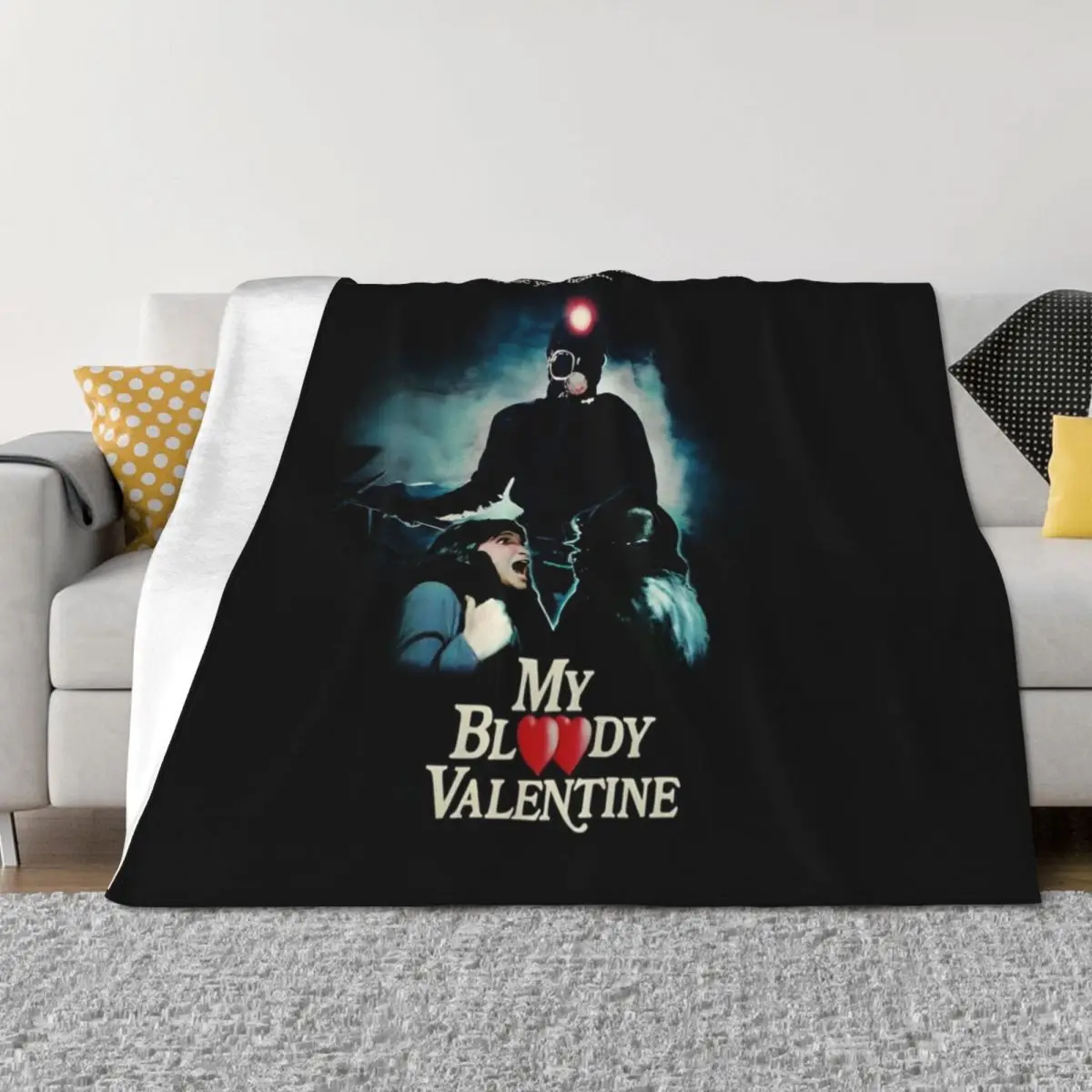

My Bloody Valentine film (1981) - Eighties horror movie Throw Blanket Tourist Cute Plaid Winter beds sofa bed Blankets