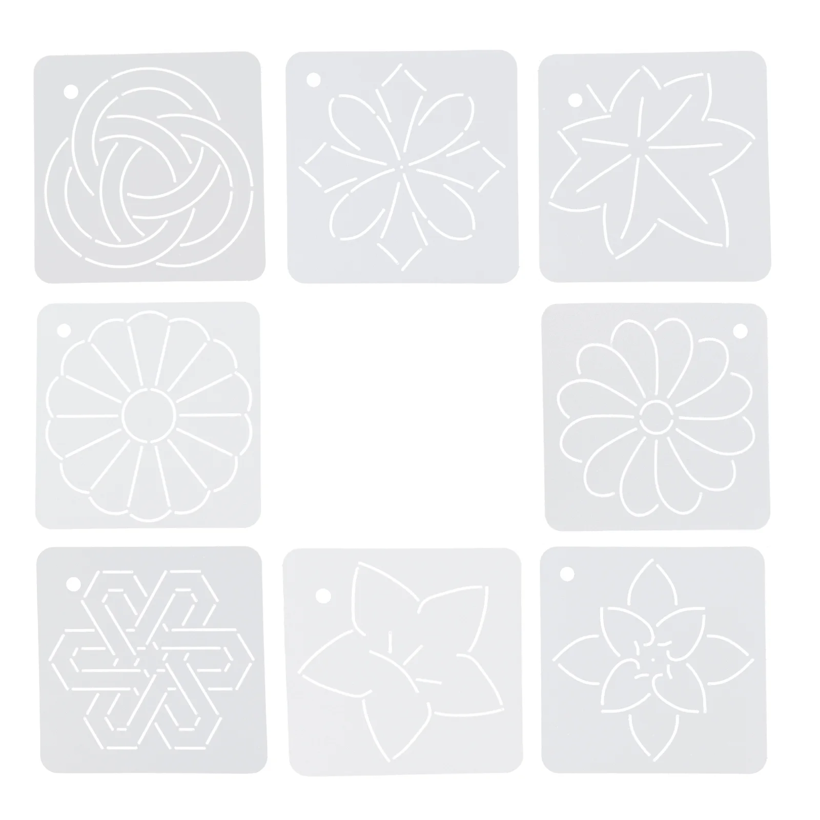 8 Pcs Floral Spring Forward Pillow Sewing Templates Patchwork Quilting Rulers Stencils Machine