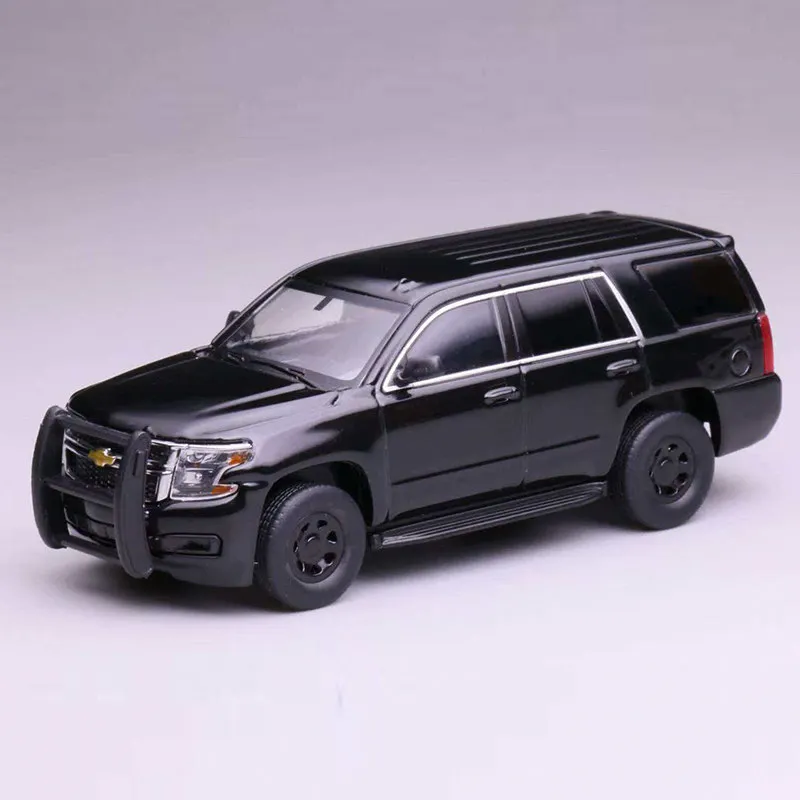 New 596 Model 1:64 Black Chevrolet Tahoe Unmarked US Police Alloy
