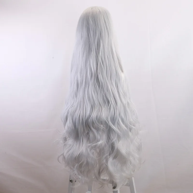 Peruka My Hero Academia Sezon 4 Badu Długa Kręcona Niebiesko-Szara Peruka Cosplay