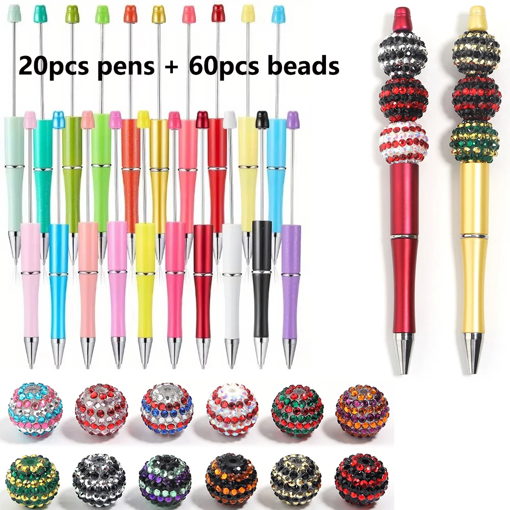 

80 шт. 20 мм DIY комплект для изготовления ювелирных изделий ручка из бисера декоративные бусины для хрустальных прокладок браслет ожерелья ключи аксессуары для изготовления подарков