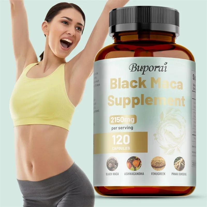

Male Enhancing Black Maca - Boost Natural Energy, Balances Hormones, Reproductive Health for Endurance, Strength & Performance