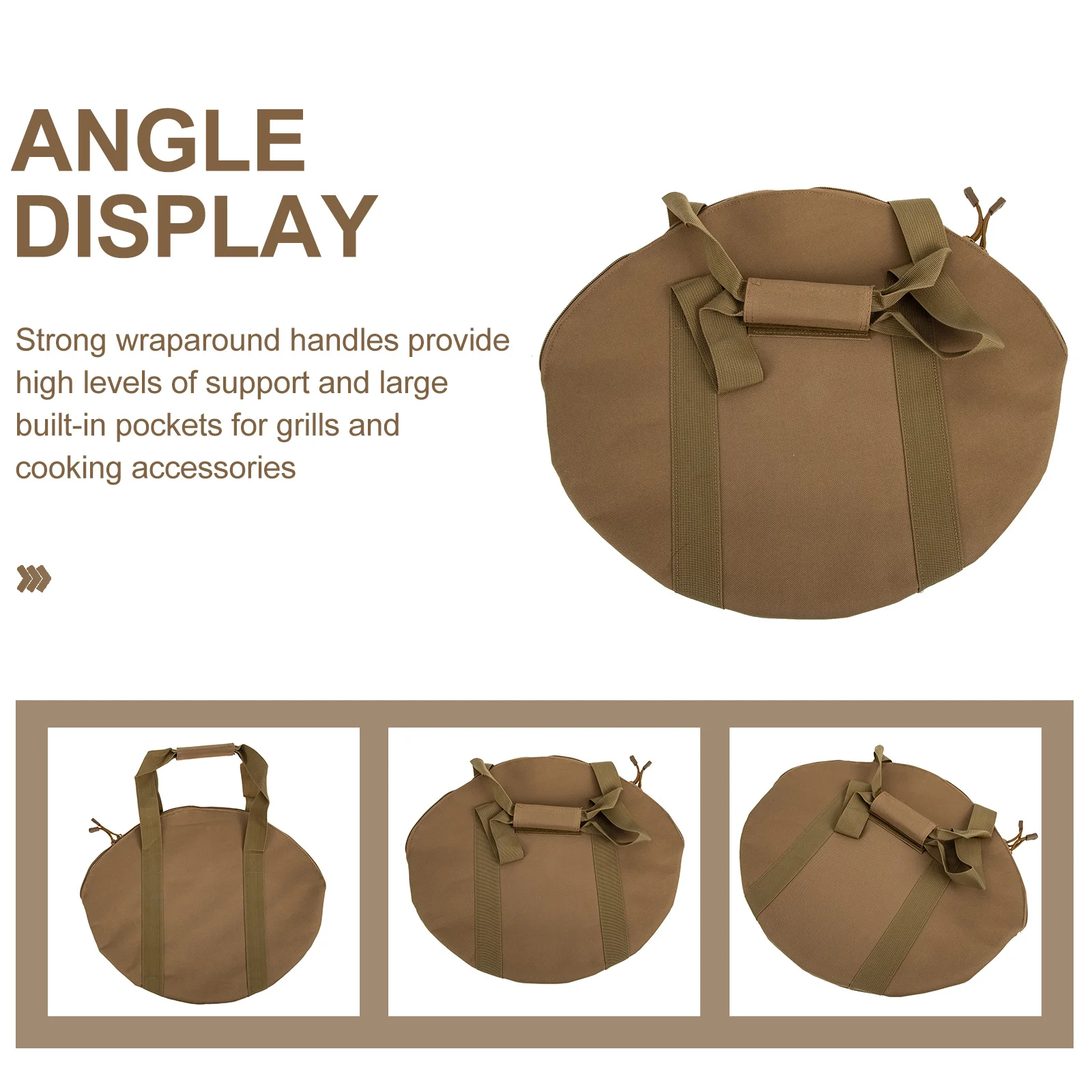 

Camping Bag Cast Iron Skillet Storage Pouch Waterproof Oxford Cloth Material Lock Water Keep Food