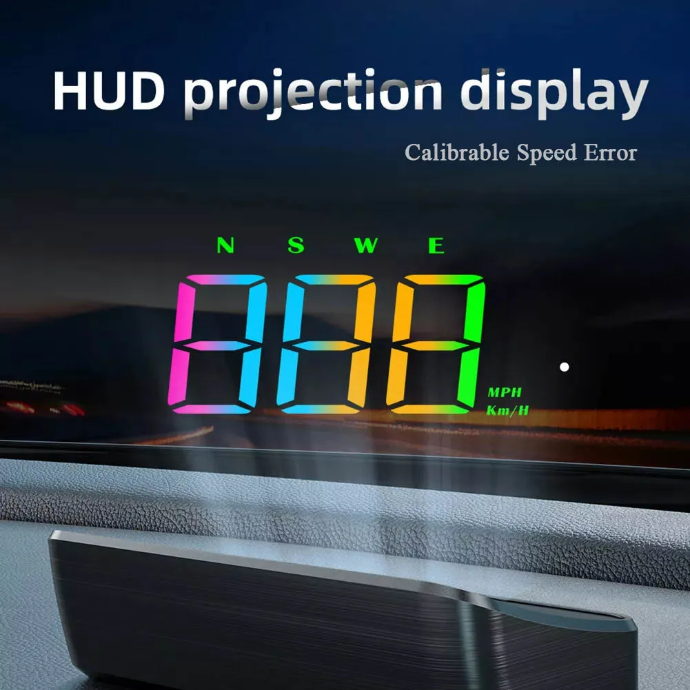 

M2S Head Up Display Windshield Projector Speedometer Calibrable Speed Error GPS Car HUD Automatic Photosensitive Big Font