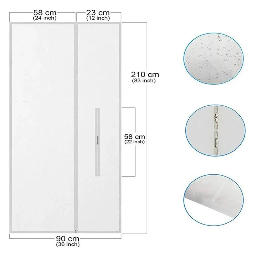 Mudah Dipasang Pintu Geser Pintu Tangan AC Seluler Kain Segel Pintu AC 210T 210X90Cm