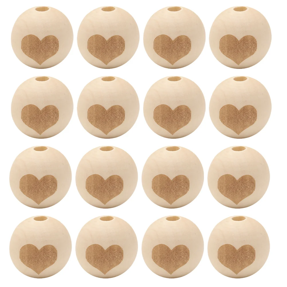 

50Pcs Wood Bead DIY Accessories Premium Handmade Loose Beads for Jewelry Craft String Accessory DIY Wooden Bead