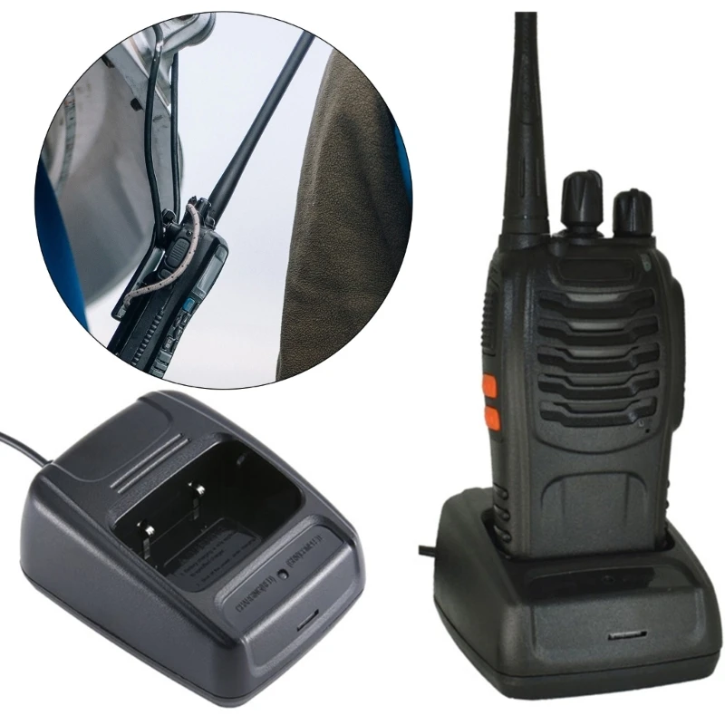 USB Desktop Charger Dock Stand for BF666s/777s/888s/999s/C1 Two Way Radio Interphone with Indicator Light