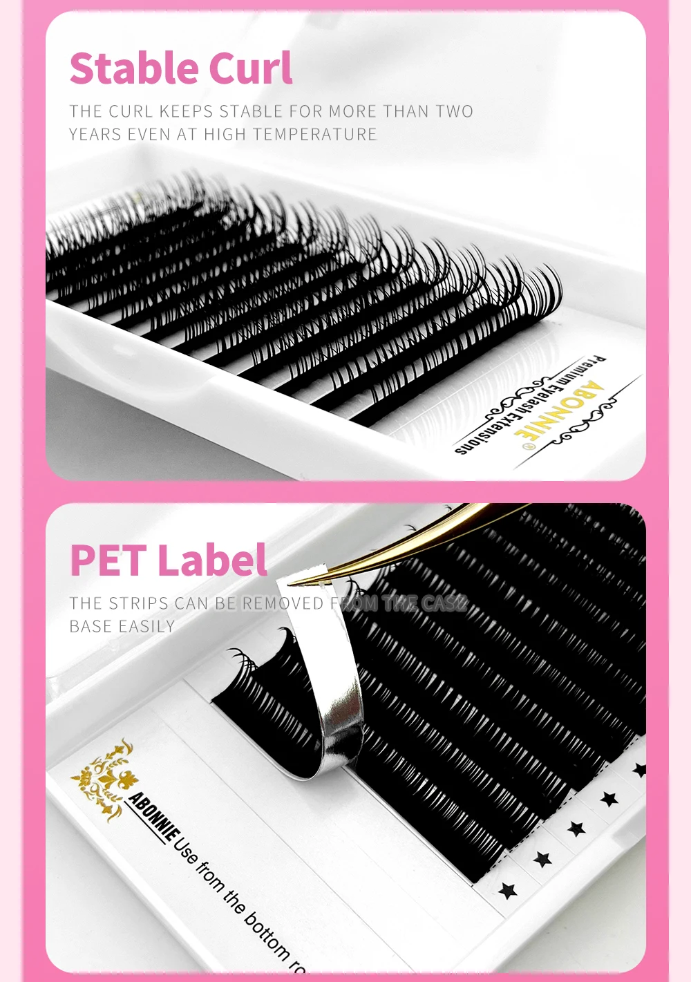 ABONNIE 0.03 0.05 0.07 Wet Eyelash Extension Manga Wispy Cosplay Type Spikes Lashes Extensions Volume Premade Fans Lashes – Detail 5