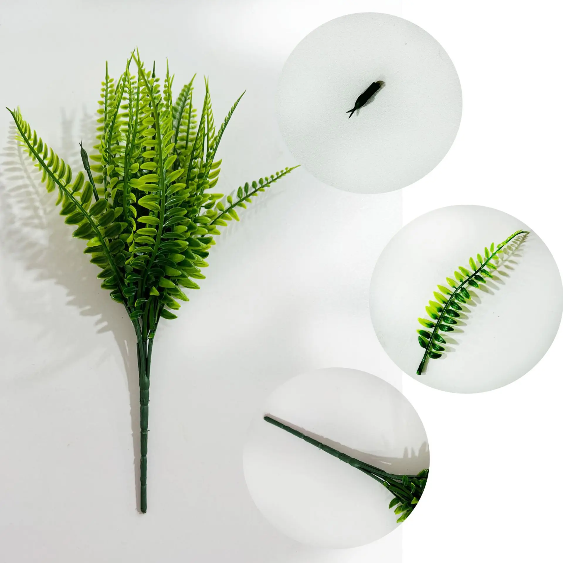 7 شوكة 21 ورقة العشب الفارسي محاكاة النباتات الخضراء 7 رئيس العشب الفارسي النباتات الخضراء الجدار الديكور العشب مقبض صغير باقة #1