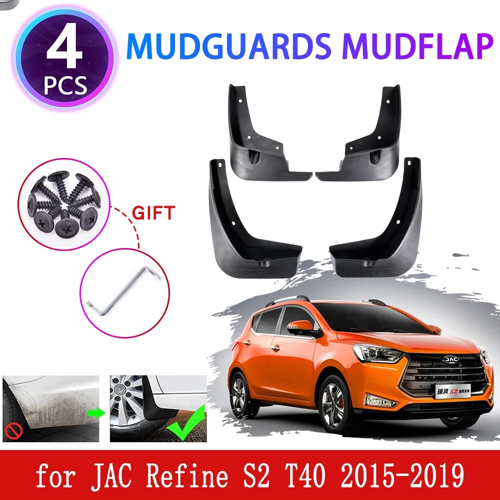 4PCS for JAC Refine S2 T40 T4 2015 2016 2017 2018 2019 Mudguards Mudflaps Fender Mud Flap Splash Guards Protect Car Accessories