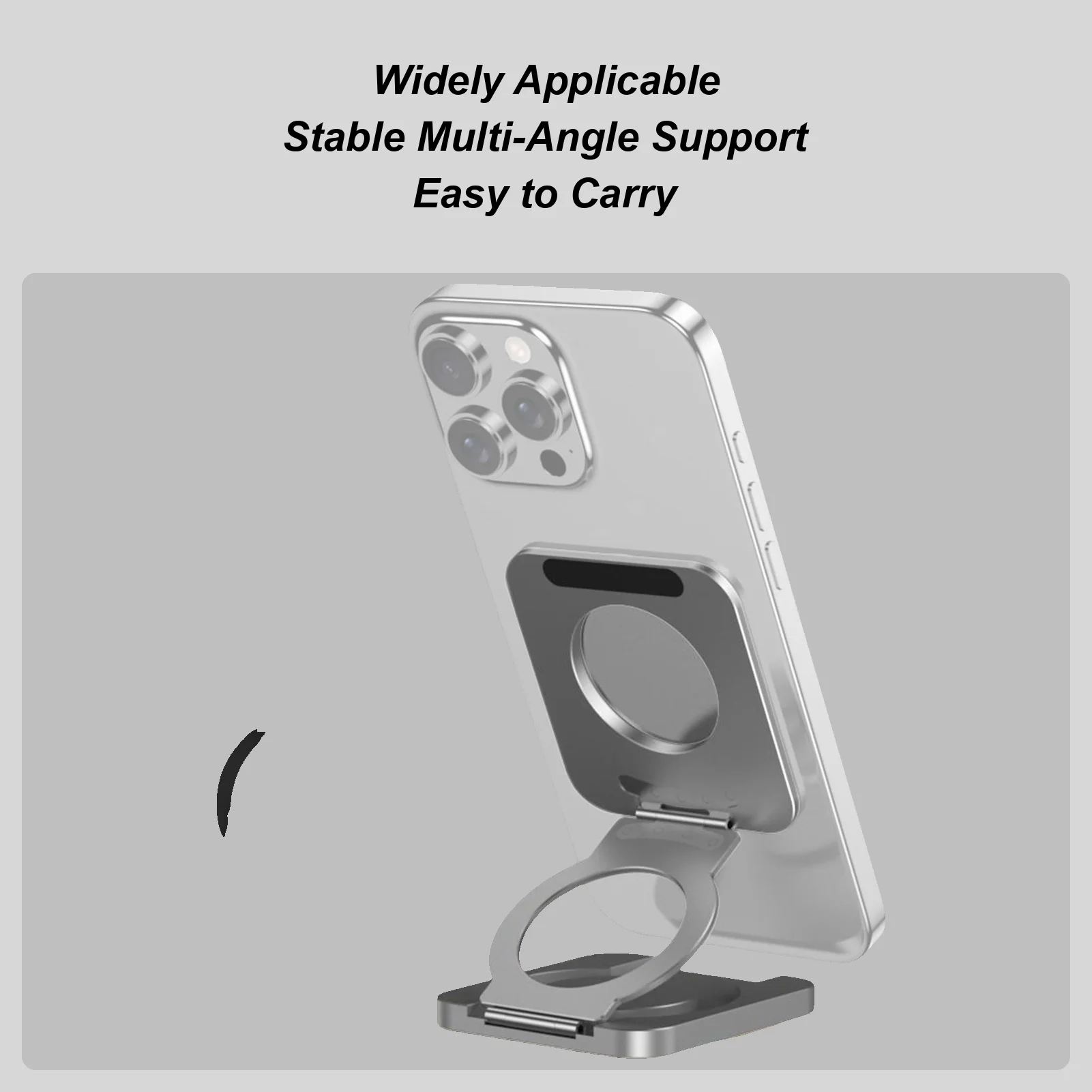 

Магнитный держатель для телефона, складная подставка для телефона для стола, вращение на 180 градусов, противоскользящий портативный кронштейн, ручка для грузовика, тренажерного зала, стол для селфи