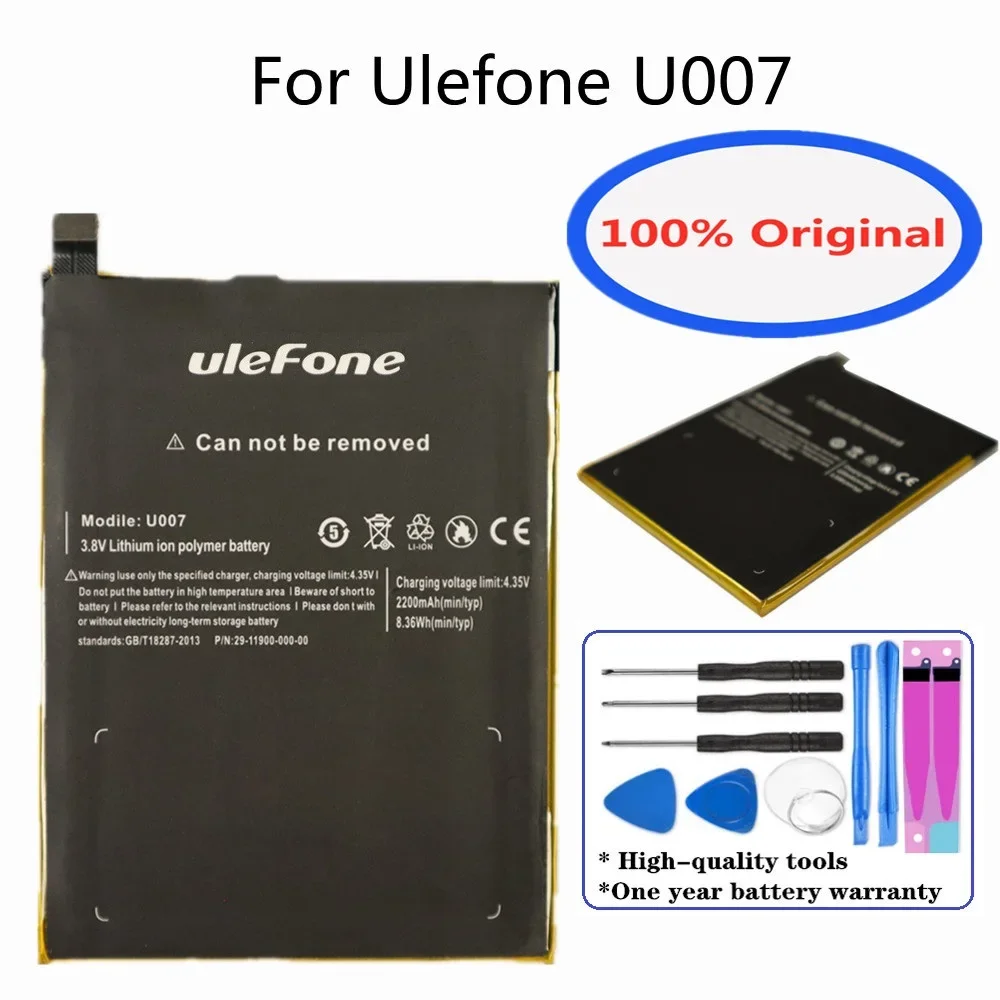 

Original 2200mAh New Battery For Ulefone U007 High Quality Replacement Phone Battery Bateria + Tools