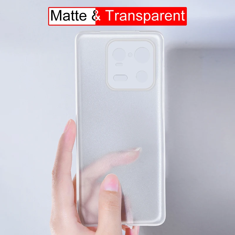 0.3mm Ultra Thin Silicone Case For Xiaomi Mi 13 13T 12 12X 12S 11 Pro Ultra 10 10T Lite Transparent Matte Soft Back Cover Slim