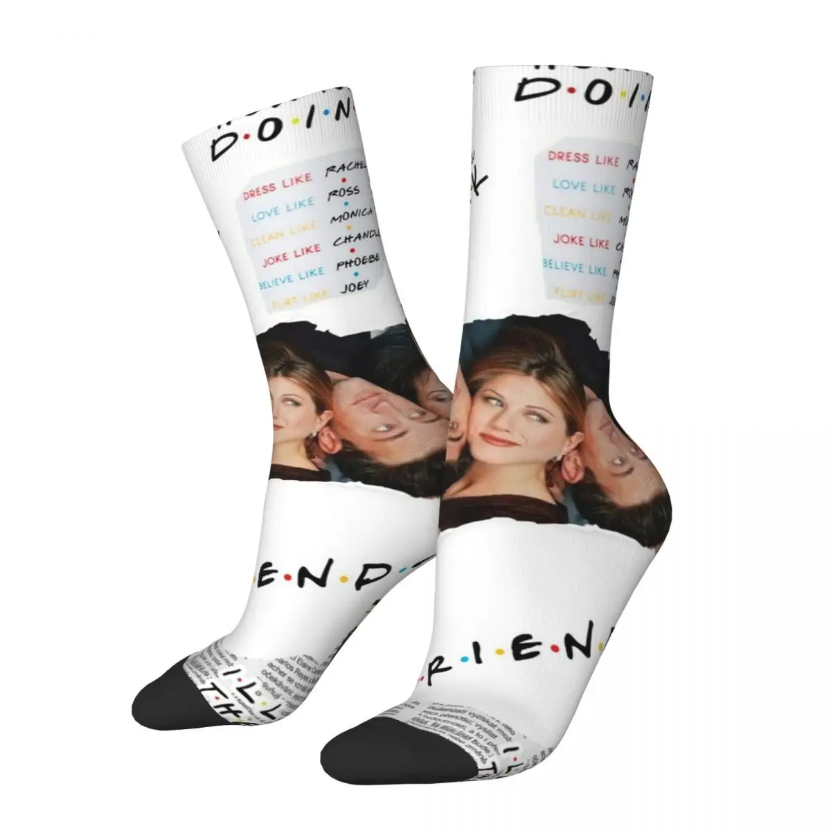 

New Male Men Socks Casual Friends Best Moments Tv Show Quotes Sock Graphic Women's Sock Spring Summer Autumn Winter