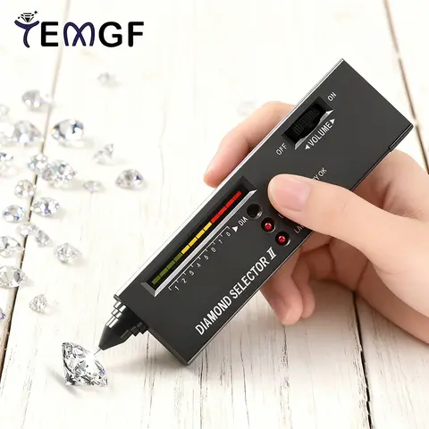 TEMGF 다이아몬드 보석 테스터 펜 휴대용 보석 선택기 도구 LED 표시기 정확한 신뢰할 수있는 보석 테스트 도구
