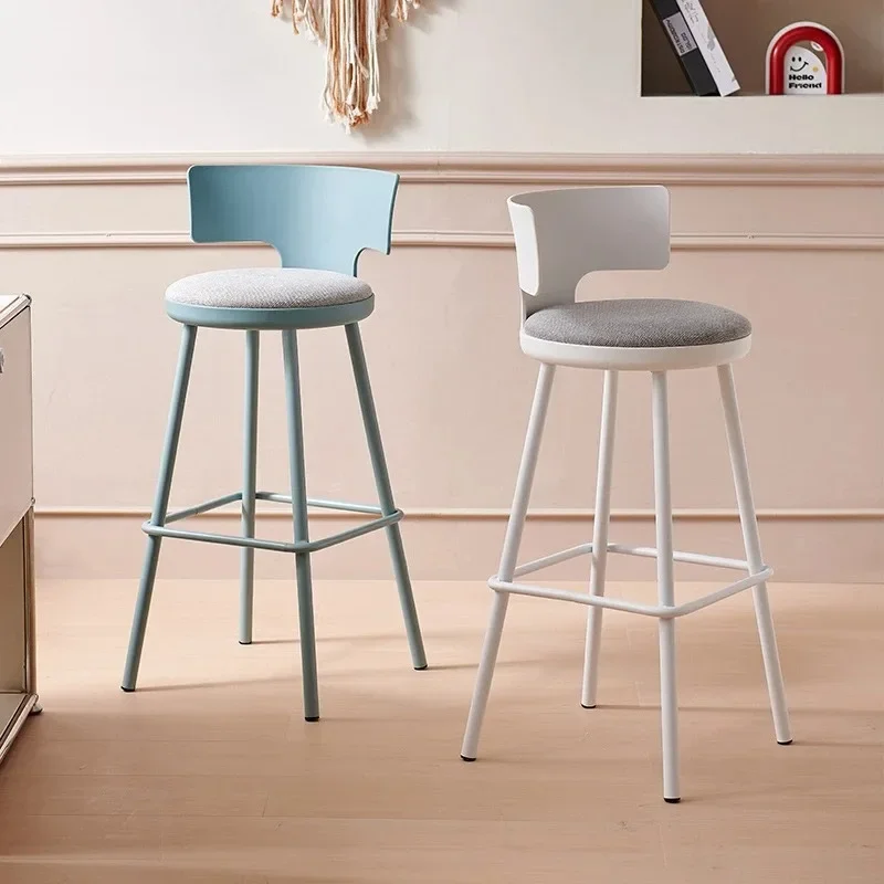 Modern Ergonomic Bar Chairs Nordic Outdoor Island Minimalist Waiting High Chairs Reception Lounge Single Sillas De Bar Furniture