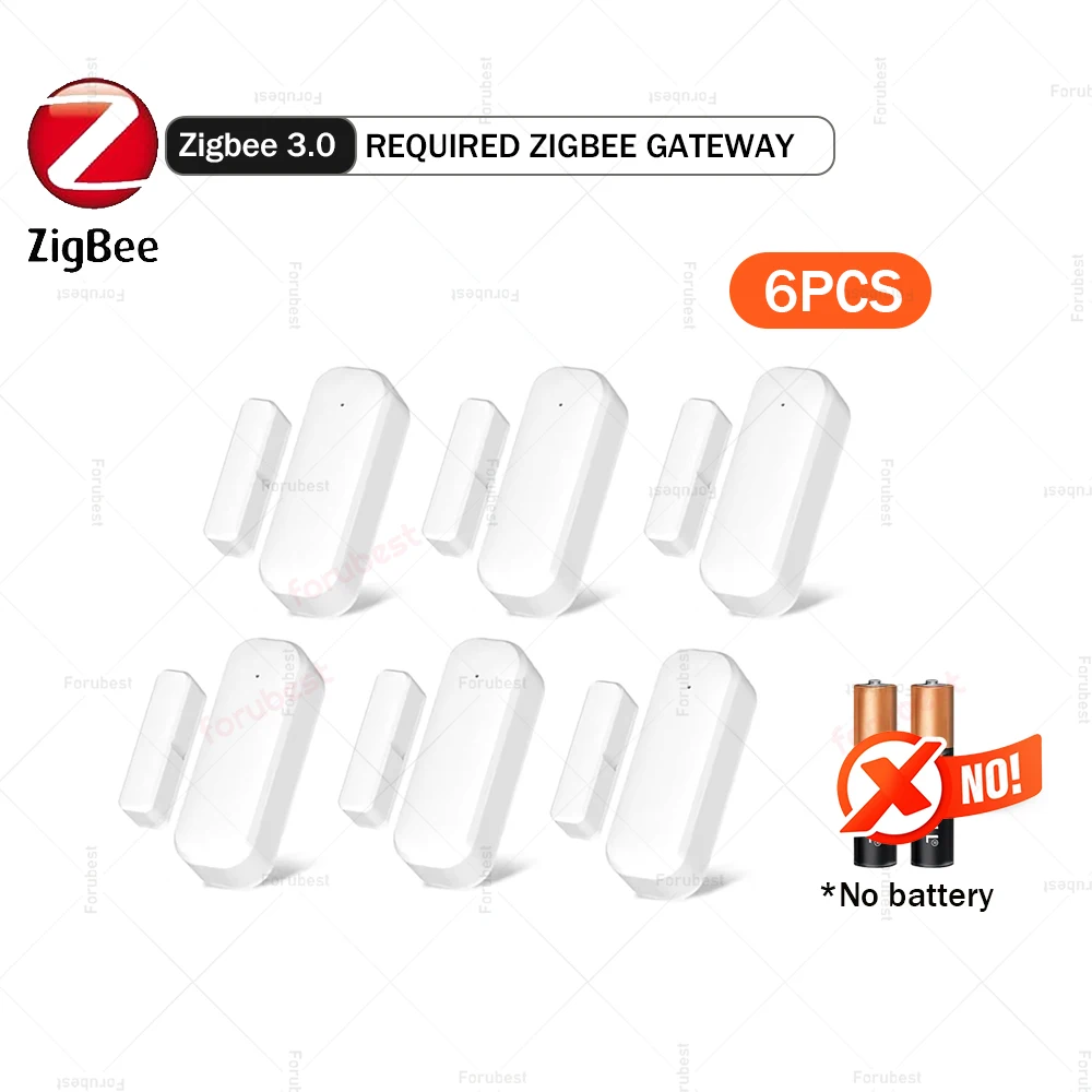 Zigbee Türsensor Fenstersensor Drahtloser Magnetischer Offen-Geschlossen-Detektor Smart Home Sicherheits-Einbruchssensor für Tuya Z2M HA Hub