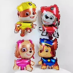 50pcs mini Paw Patrol Dog Aluminum Film Balloon Dog Cartoon Children's Baby Shower Birthday Party 3 Year Old Decoration