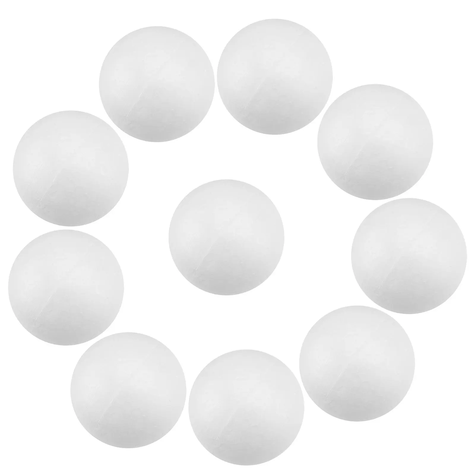 10Pcs 6Cm White Polystyrene Sphere Craft Balls for Christmas Decoration DIY Painting Molecular Modeling Party Ornament Crafting