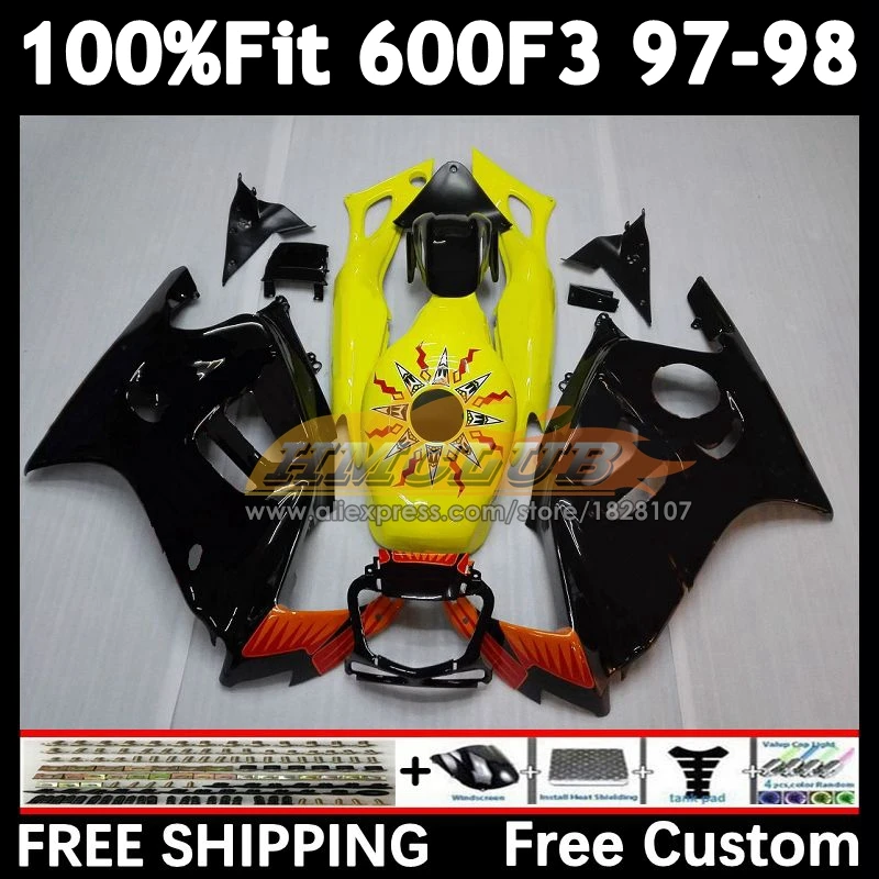 

Injection Body +Tank For HONDA CBR600 F3 CBR 600F3 600 F3 FS 57No.42 CBR600FS CBR600F3 97 98 1997 1998 OEM hot repsol Fairing
