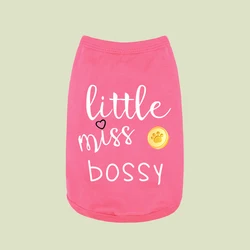 Little miss bossy- Summer Vest Dog Vest For Small Puppy Clothes Pet Clothes T-shirt