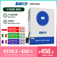 EASUN POWER 11KW Dual Output Off Grid Hybrid Solar Inverter 48V 230V 160A MPPT Charger Pure Sine Wave Inverter WIFI BMS