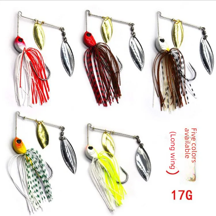 

Compound Rotating Sequin Bearman Fish Type Rotating Anti-hanging Bottom Luya Bait Noise Compound Sequin Metal Hard Bait