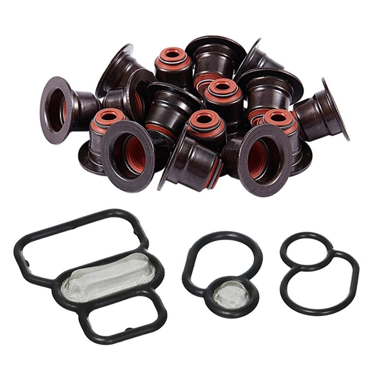 

16Pcs Valve Stem Seal Kit For Bmw E53 X5 E63 E65 E70 X5 E71 X6 & 3X VTEC Solenoid Gasket Kit For HONDA 1996-2005 CIVIC