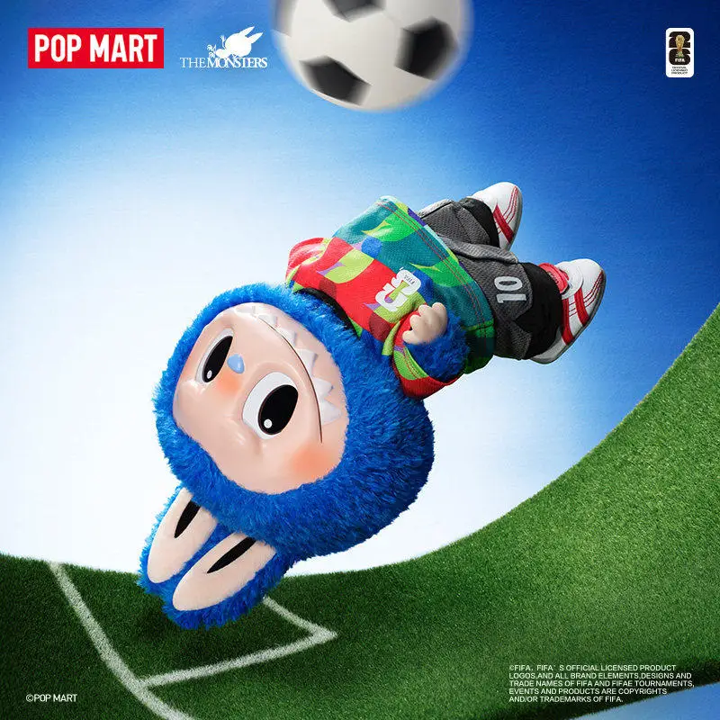 

POP MART THE MONSTERS X FIFA WORLD CUP 2026 CATCH THE WIN 38cm Big Doll and 15 Cm Small Doll Genuine Cute Labubu Kids Gift