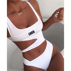 Custom LOGO new one-piece swimsuit one-piece bikini women's hollow swimsuit