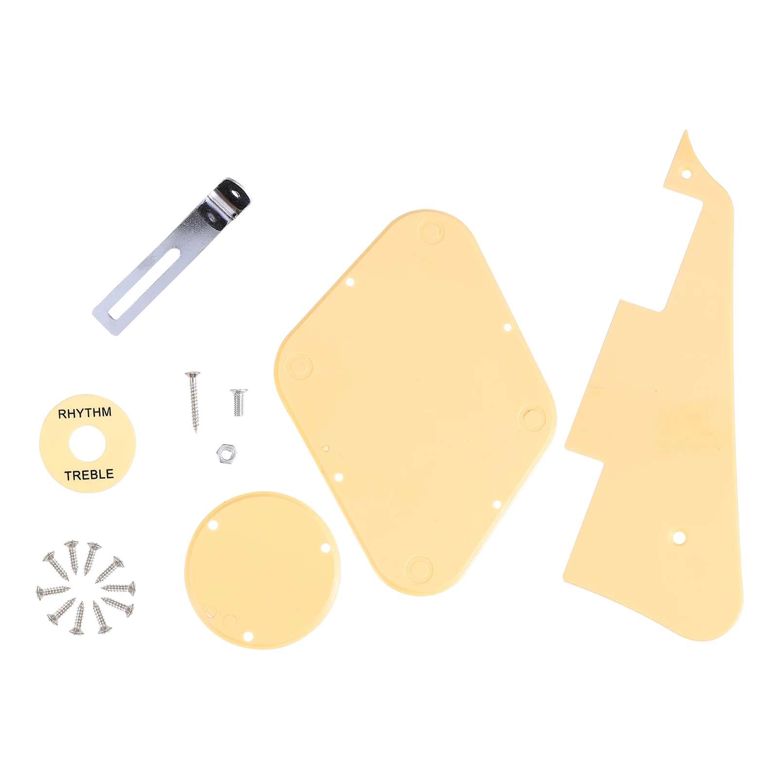 

1 Set Electric Guitar Accessories Metal PVC Pickguard Control Cavity Cover Switch Ring Bracket Protective Anti Scratch Plate