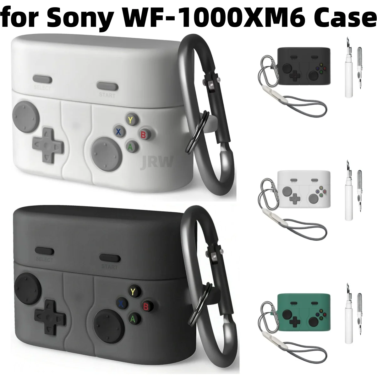 for Sony WF-1000XM6 Case Cute Cartoon 3D Funny Game Player Design Protective Silicone Cover for Sony WF-1000XM6 with Keychain