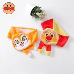 Baby Boys Coral Velvet Scarves Cartoon Anpanman Print Kid Girl Adult Children Fall and Winter Cotton Lovely Scarf Warm Windproof