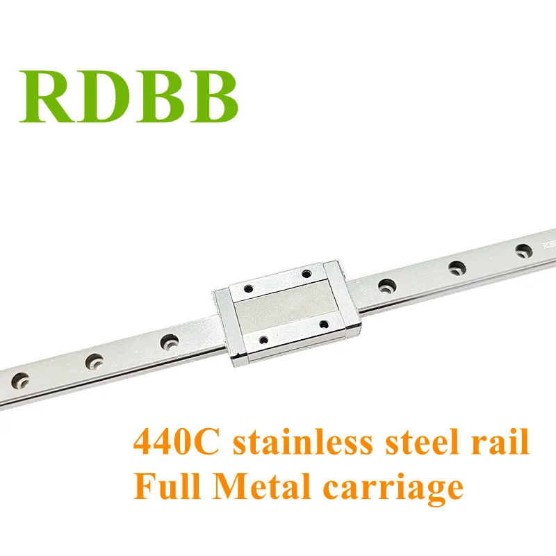 Carro de Metal completo MGN7H y riel de acero inoxidable 440C, 150mm, 150mm