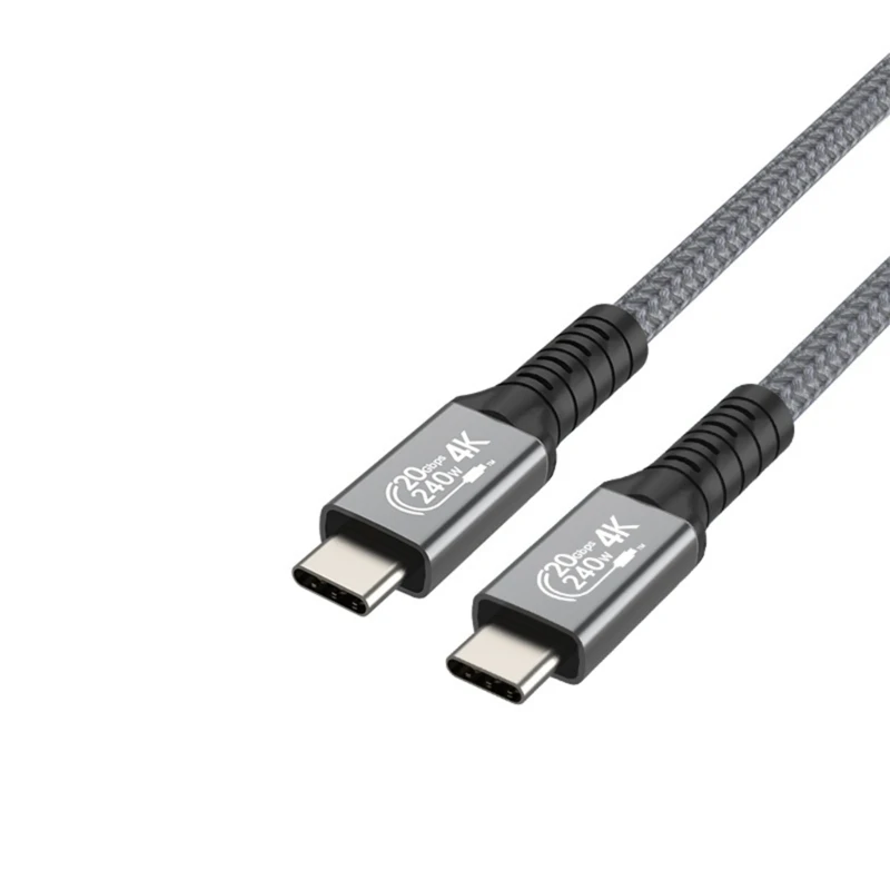 USB 4 Cable with 240W Fast Charging,40Gbps Data Transfer and 8K@60Hz Display Video Braided USB C Data Cable for Phone